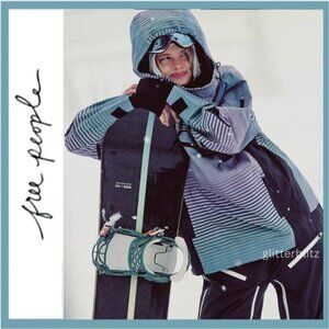 Free People FP Movement Blizzard Bliss Printed Pullover Waterproof Jacket